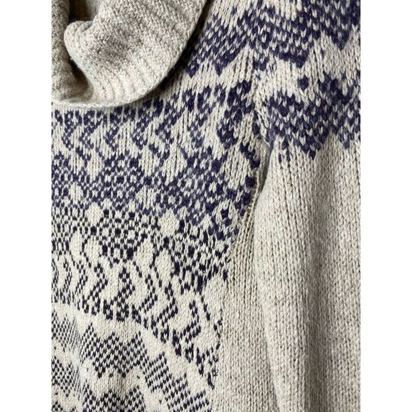 Free People Fair Isle Cowl Neck Sweater Medium - Picture 2 of 5